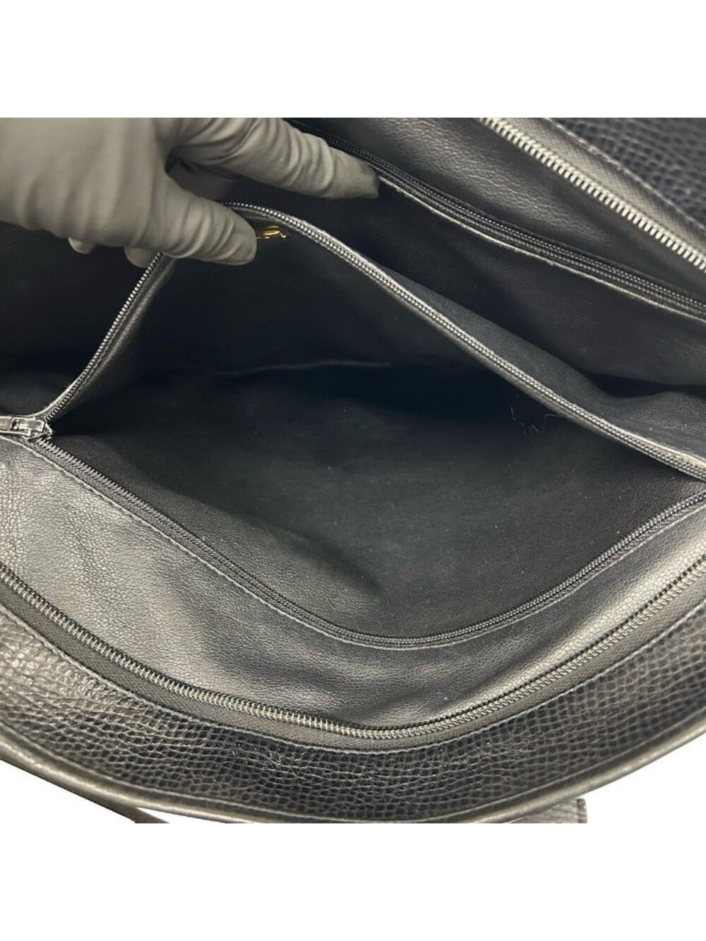 Dior CD Logo Leather Tote Shoulder Bag Black - Picture 10 of 10